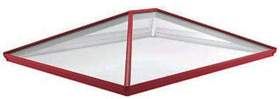 Kornich Aluminium Roof Lantern in a Bespoke Colour (example colour shown is Red)
